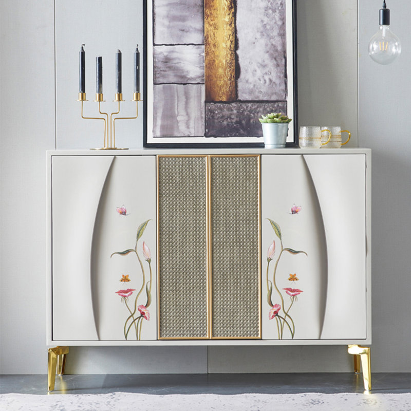 Armoires décoratives à motifs simples, H 35,43 po x l 47,24 po x P 14,17 po