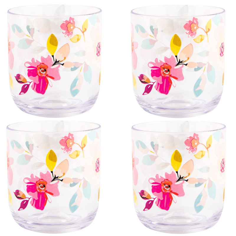 Gardenia 0.25ml Acrylic Drinking Glass Set