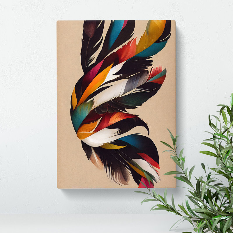 Surprising Feathers - Wrapped Canvas, 50cm H x 35cm W x 3cm D