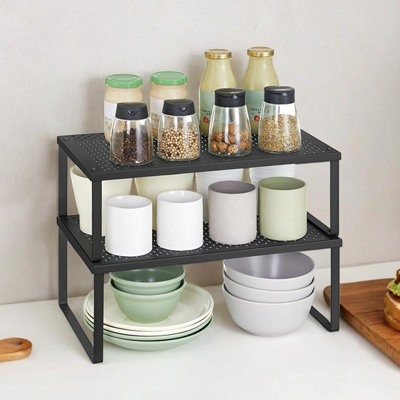 Ensemble de 2 tablettes de rangement empilables