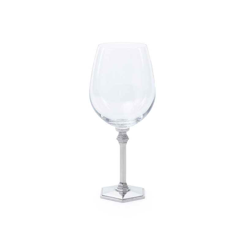Fralick Red Wine Glass on Pewter Stem