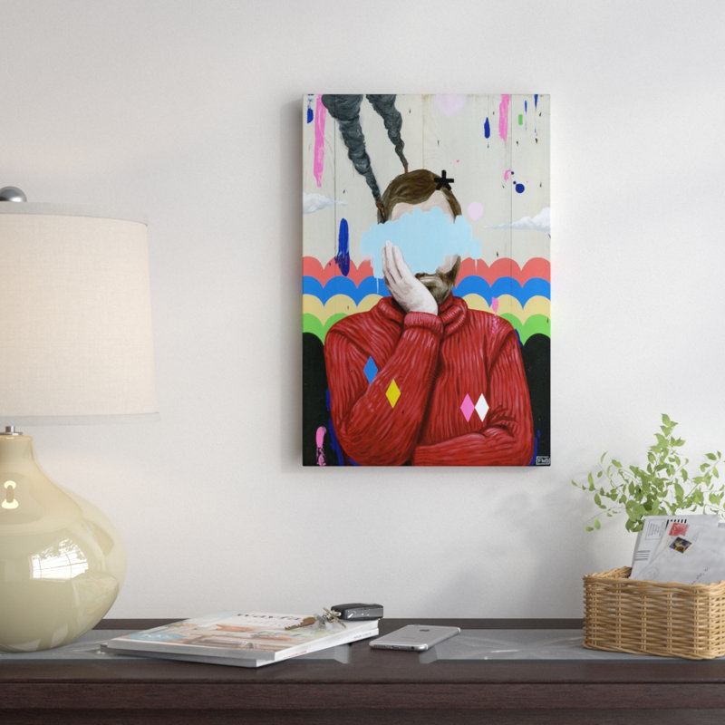 « sad », impression sur toile, H 12 po x l 8 po x P 0,75 po