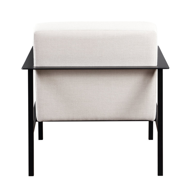 Chaise d'appoint blanche avec base en métal et siège en tissu élégant
