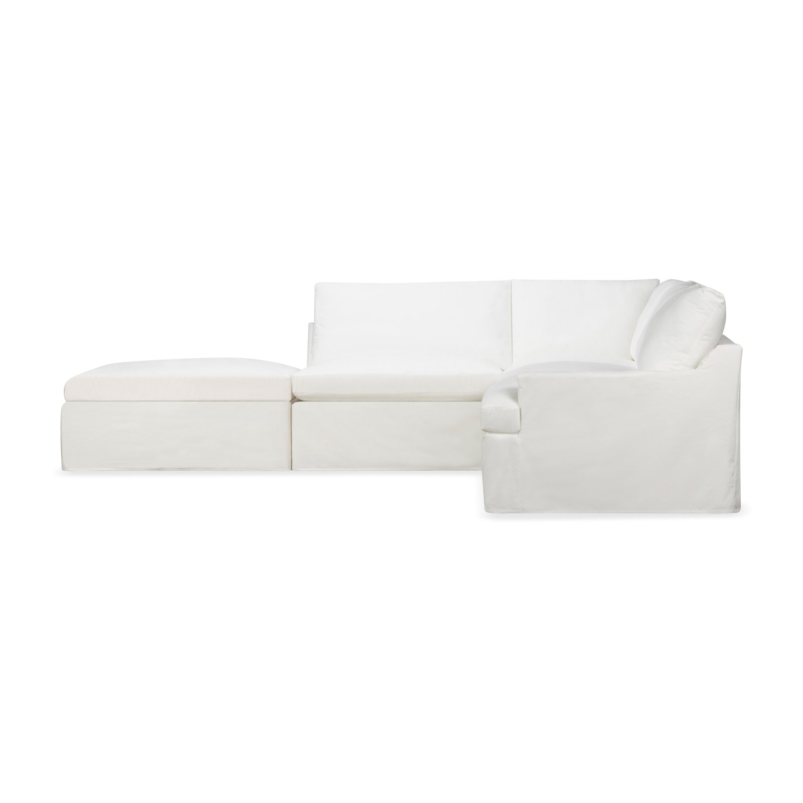 Wrenley Sectional, Left Hand Facing, Conversation Capri Basketweave