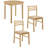 3-Piece Round Drop Leaf Dining Table Set