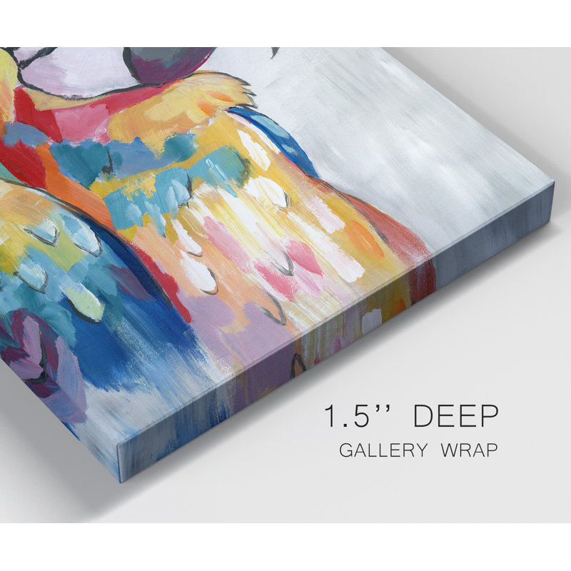 «Vibrant Parrot» par Nan - reproduction d'art sur toile tendue, H 48 po x l 36 po x P 1 po