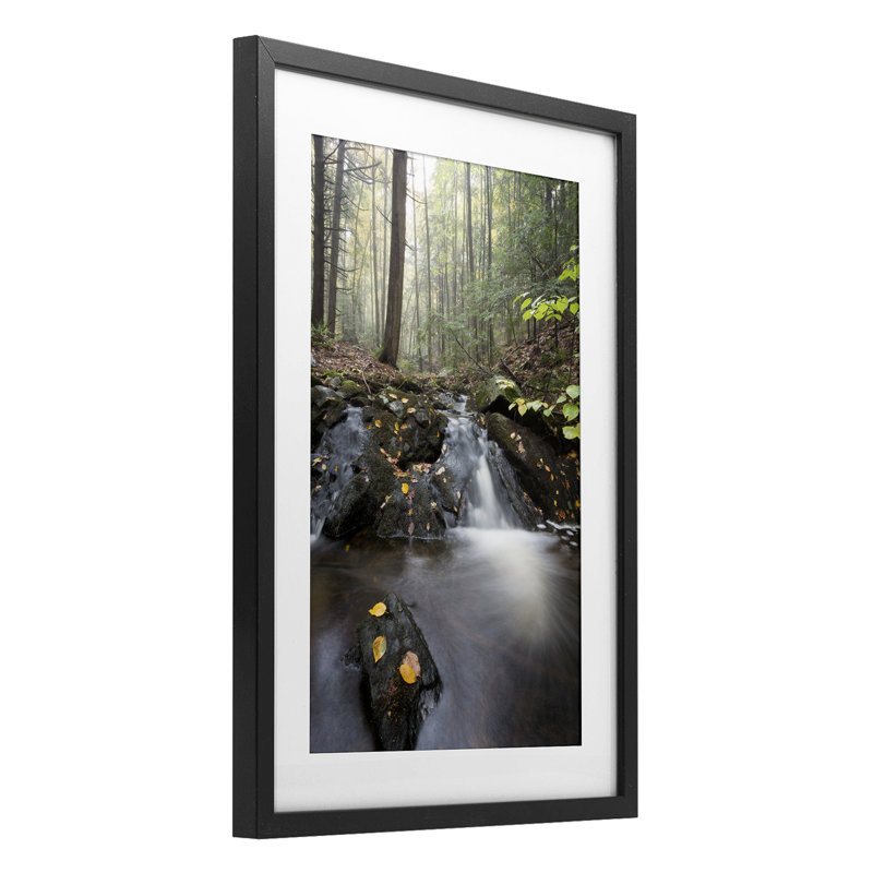 «Misty Stream Adirondacks», reproduction encadrée sous verre, conception de James Rodewald, H 20 po x l 14 po