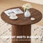Table ronde pour 2 personnes, 80 cm, petite table de cuisine moderne sur pied central, gain de place, idéale pour un appartement ou une maison, brun-1152944488-1152944490