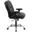 Grande et grande chaise de bureau ergonomique pivotante LeatherSoft de 400 lb avec base chromée et accoudoirs réglables