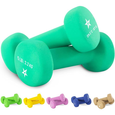 Haltère néoprène - 5 lb - vert foncé - paire