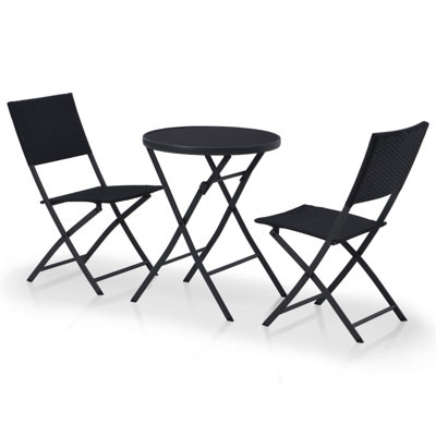 Rawtenstall 2 - Person Wicker Patio Dining Set with Round Table