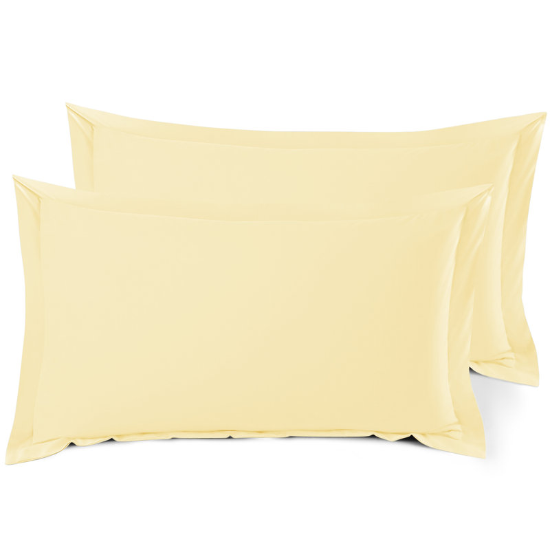 Taie décorative 100% polyester , Jaune clair, 20 po x 26 po