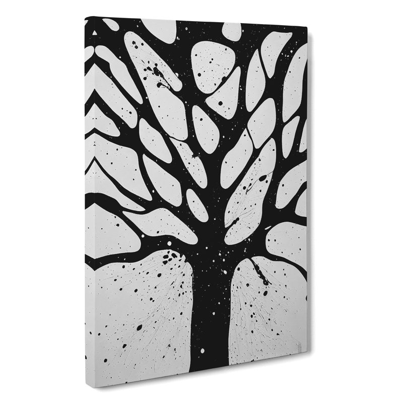 A Monochrome Tree No.2 - Wrapped Canvas, 50cm H x 35cm W x 3cm D