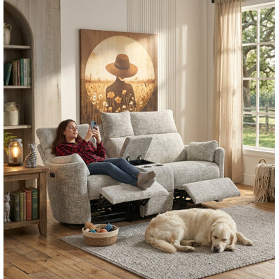 Callendale Power Reclining 2-Seater Sofa With Storage Console & Dual USB & Type-C Chargers