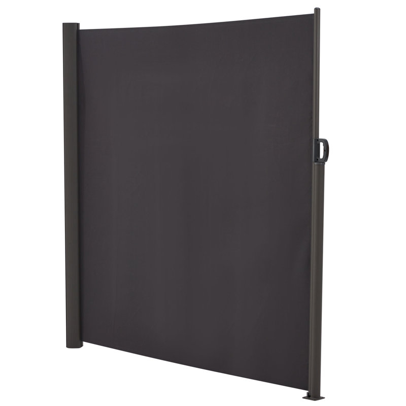 JOMEED 118.11'' W x 78.74'' D Fabric Gray Cover Retractable Side Awning