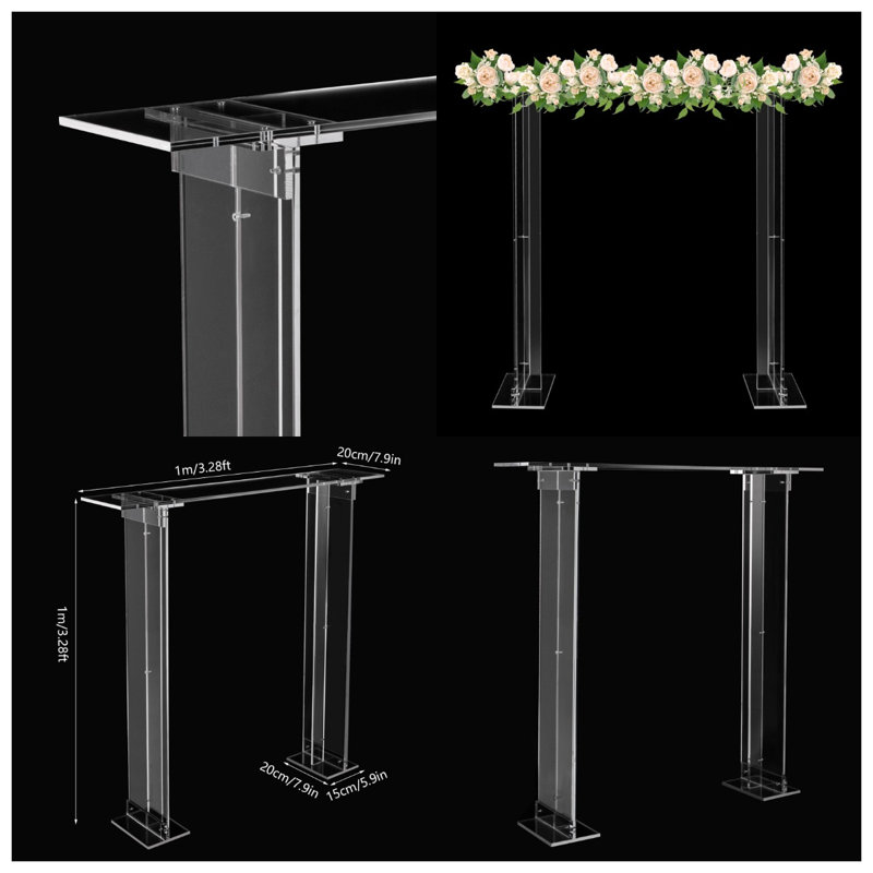 40"(H ) Clear Acrylic Rectangular Flower Racks