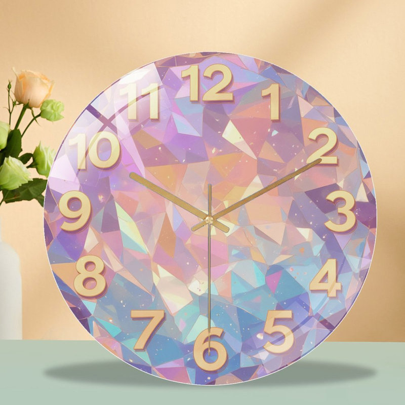 Horloge murale en verre 12 po