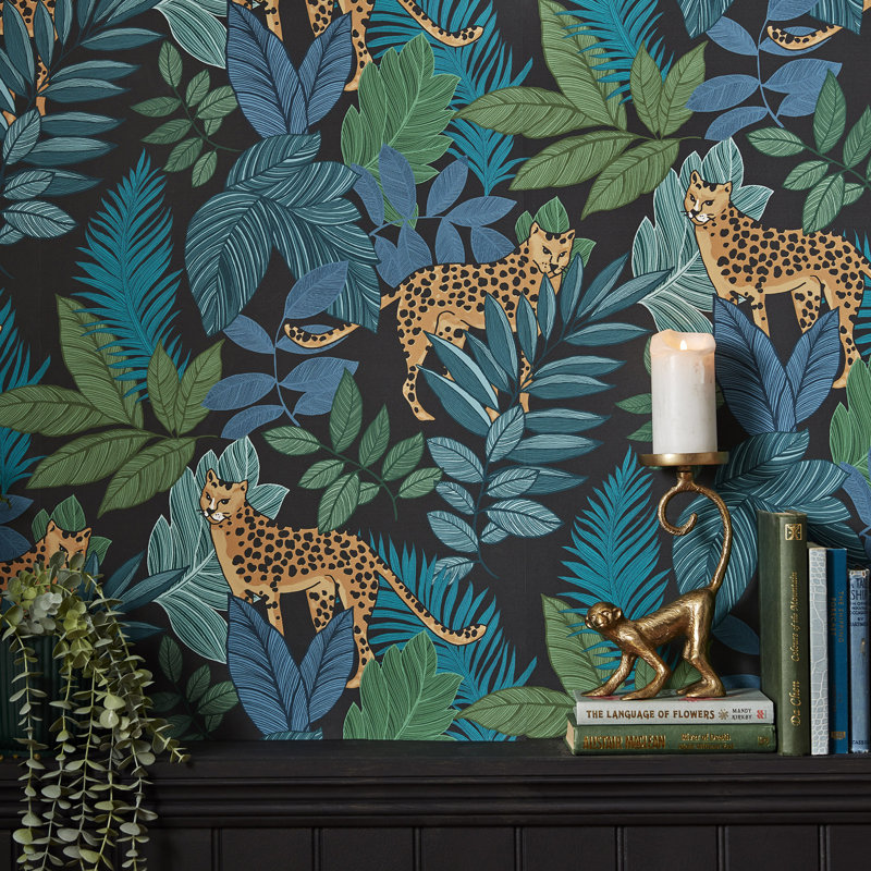 Floral Wallpaper Double Roll, Night