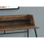 Structure de bureau d'ordinateur moderne, l 48 po, stratifié brun et métal noir, tablettes de rangement pour table contemporaine avec détails en métal-997318285