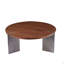 Table basse ronde en bois de noyer-892817492