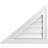 Triangle Left Side Surface Mount Urethane Functional Gable Vent Pitch, Primed-101820007