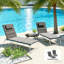 Coussin de chaise longue, ensemble de 2 coussins de chaise longue pliables