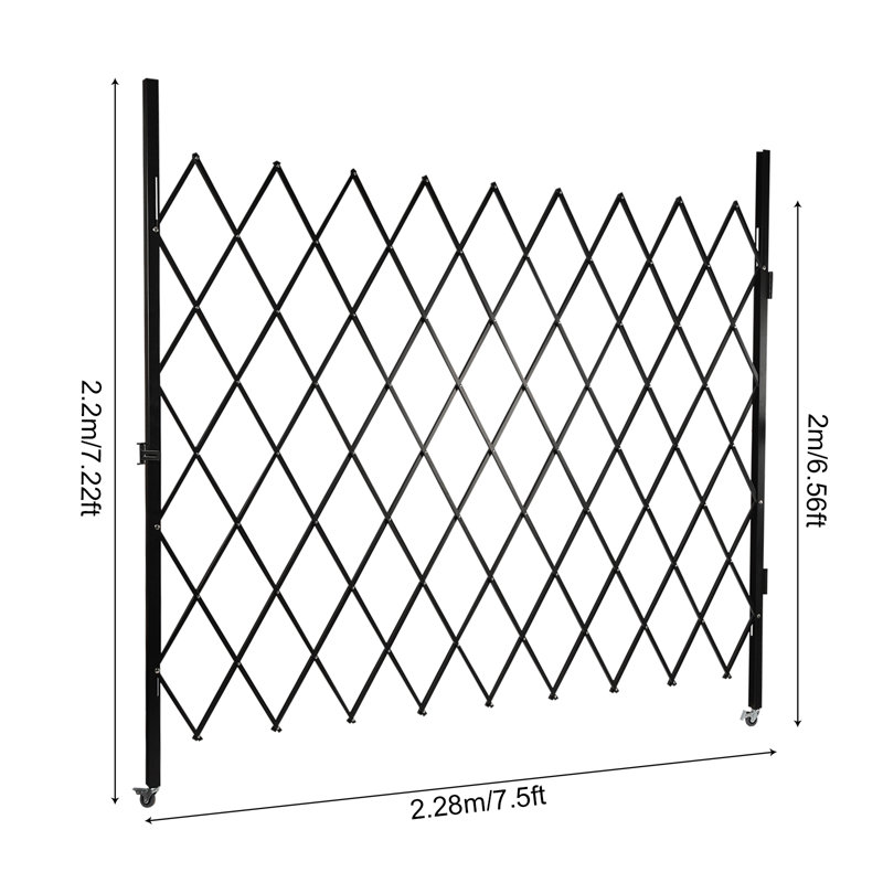 Security Black Metal Gate, 89.76 ft. W x 78.74 ft. H