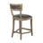 Upholstered Counter Stool with Solid Wood Frame