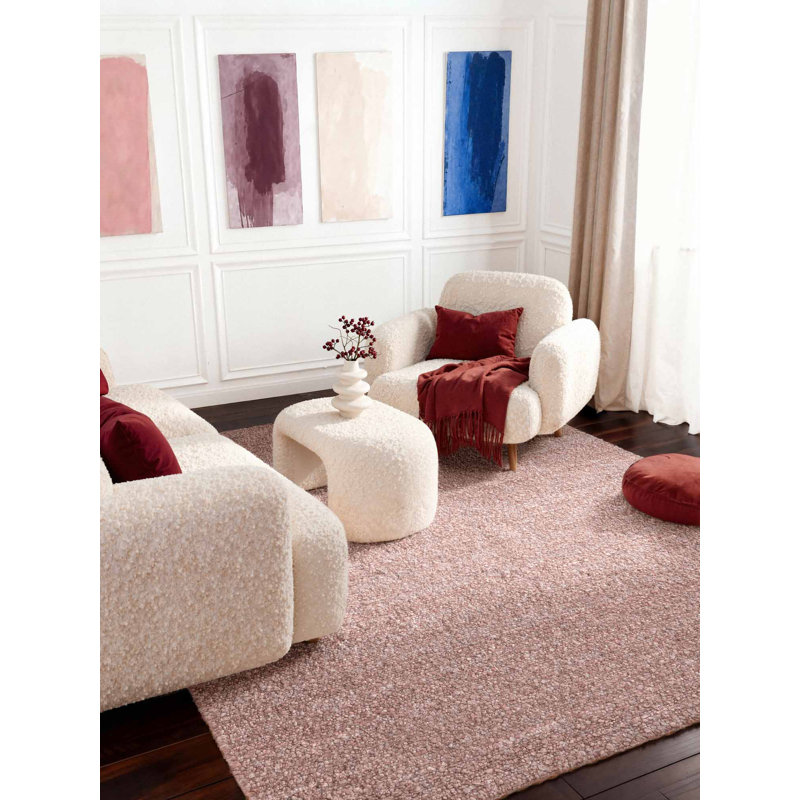 Despoina Hand Woven Area Rug, Red, Rectangle 200 x 290 cm