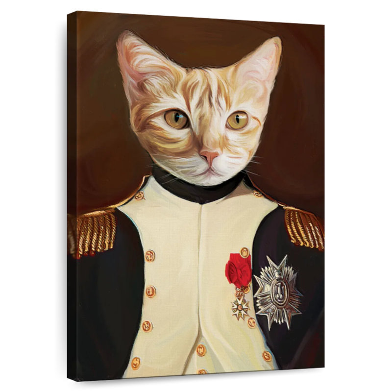 Ketti Portrait Of Cat Napoleon, 48" H x 32" W