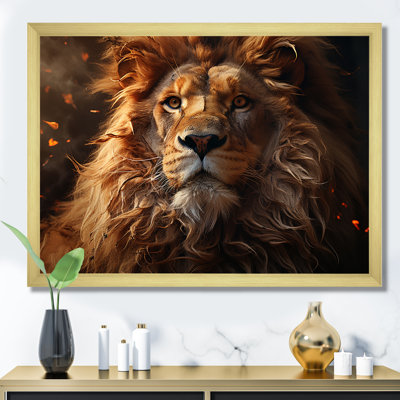 Shimmering Golden Lion Reflections I - reproduction sur toile
