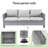 Regi 5 - Person Patio Wicker Conversation Set with Cushions and Rocking Swivel Chairs-15913210-15913214