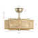 18" Rattan Caged Ceiling Fan with Light Kit and Remote Control