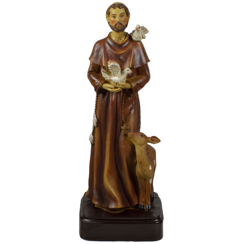 Figurine de table en polyrésine 9,5 "Saint-François d'Assise
