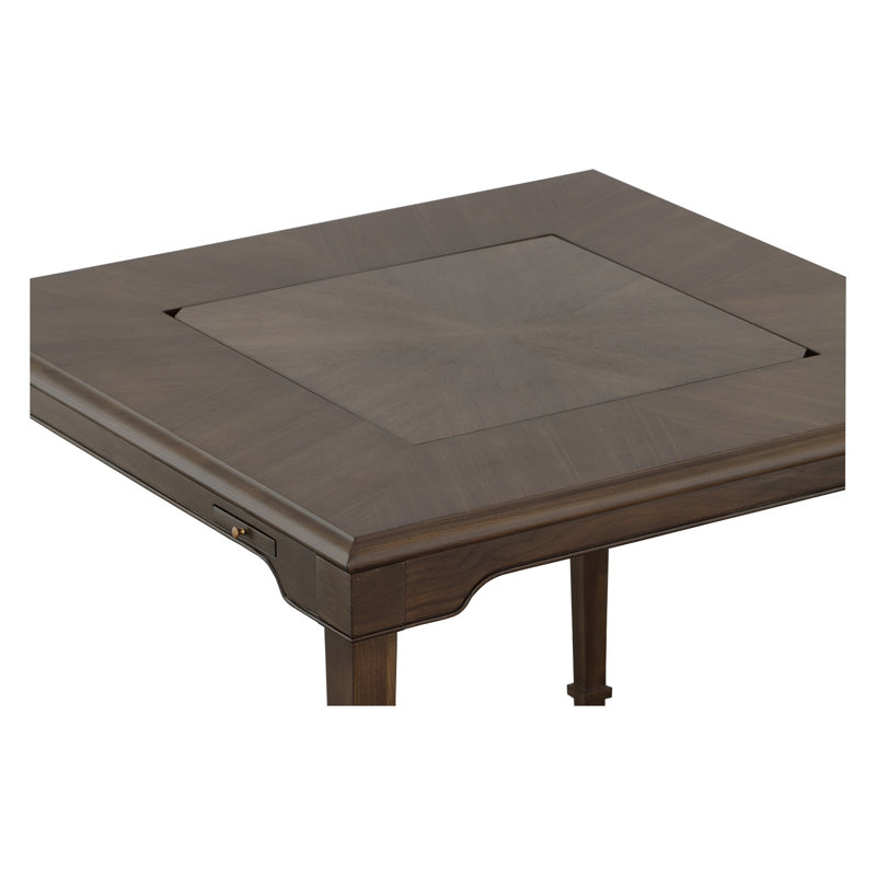 Oscar 38" 4 - Player Walnut Card Table with Cup Holders