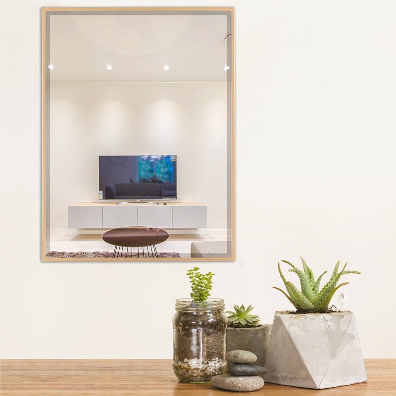 Bugarin Rectangle Mirror, 16.62" H x 20.62" W, Gold Paint