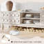 Console multimédia 75 po pour bureau avec 4 tiroirs - Blanc