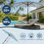 Parasol de patio 10 pi, 8 baleines robustes, avec manivelle et inclinaison à bouton-poussoir-85726189