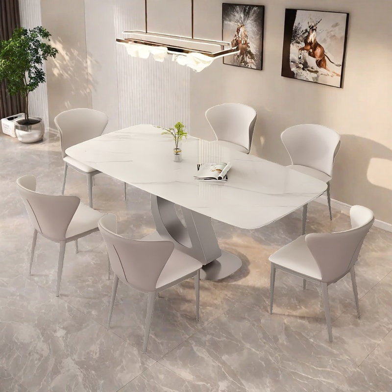 Table et chaise de salle à manger haut de gamme, 7, H 29,5 po x L 55,1 po x l 31,4 po