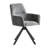 22.5" W Modern Chenille Upholstered  Dining Chairs with Armrests Swivel Armchairs-1606599897