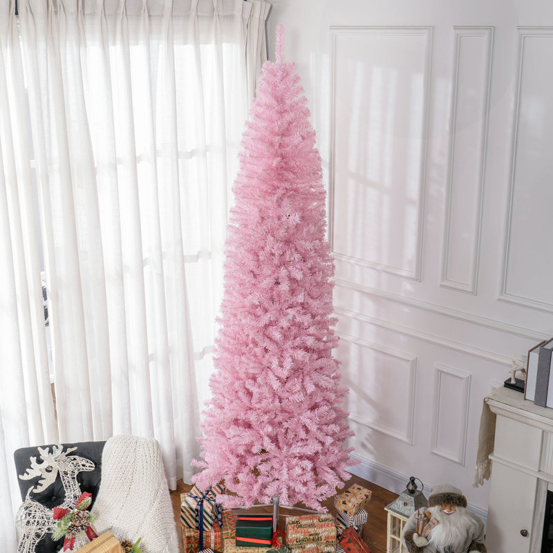 Sapin de Noël artificiel de 8 pi de hauteur avec 811 pointes réalistes, parfait pour les espaces compacts et les décorations festives