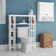 Lund Coventry Over Toilet Open Shelving Unit with Left and Right Side Shelves, Wall Mounted Cabinet with Two Doors and Open Shelf