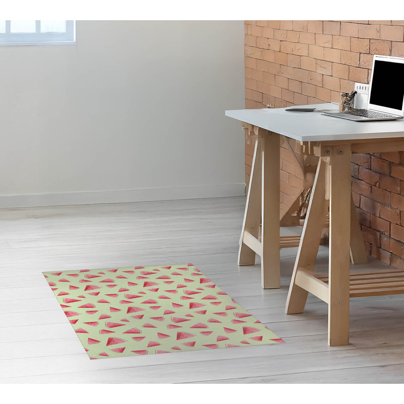 Tapis de bureau Summer Melon, L 36 po x P 60 po, Limette
