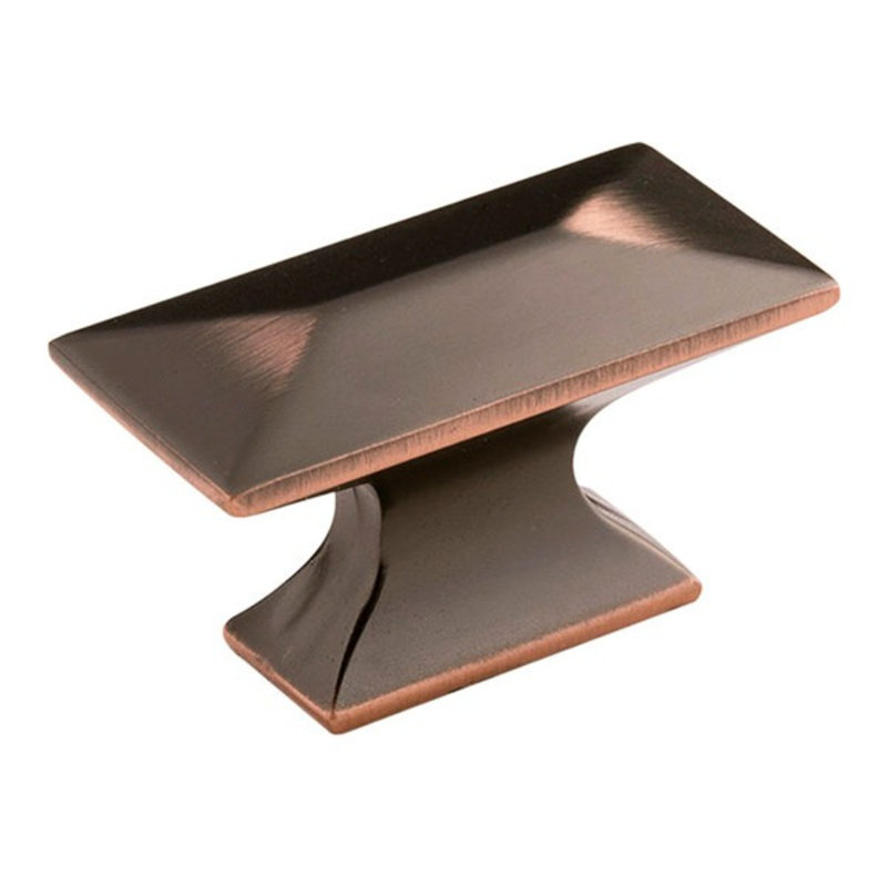 Poignée rectangulaire de la collection Bungalow - bouton d'armoire 1-3 / 4 "x 15/16" bronze huilé - Quincaillerie transitionnelle et côtière pour tiroirs et armoires