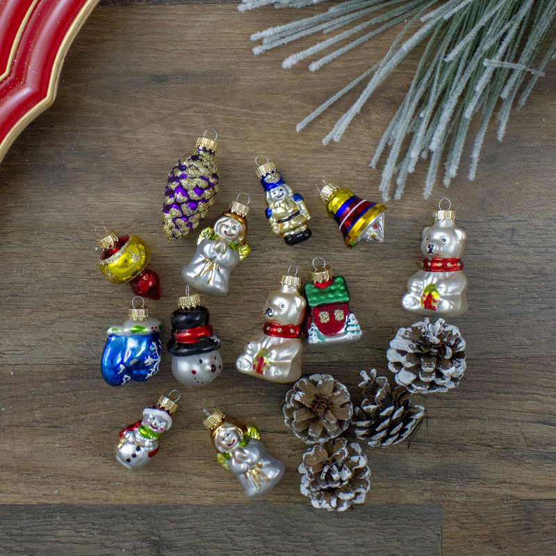 Figurine de Noël en verre 12 carats 12 pièces