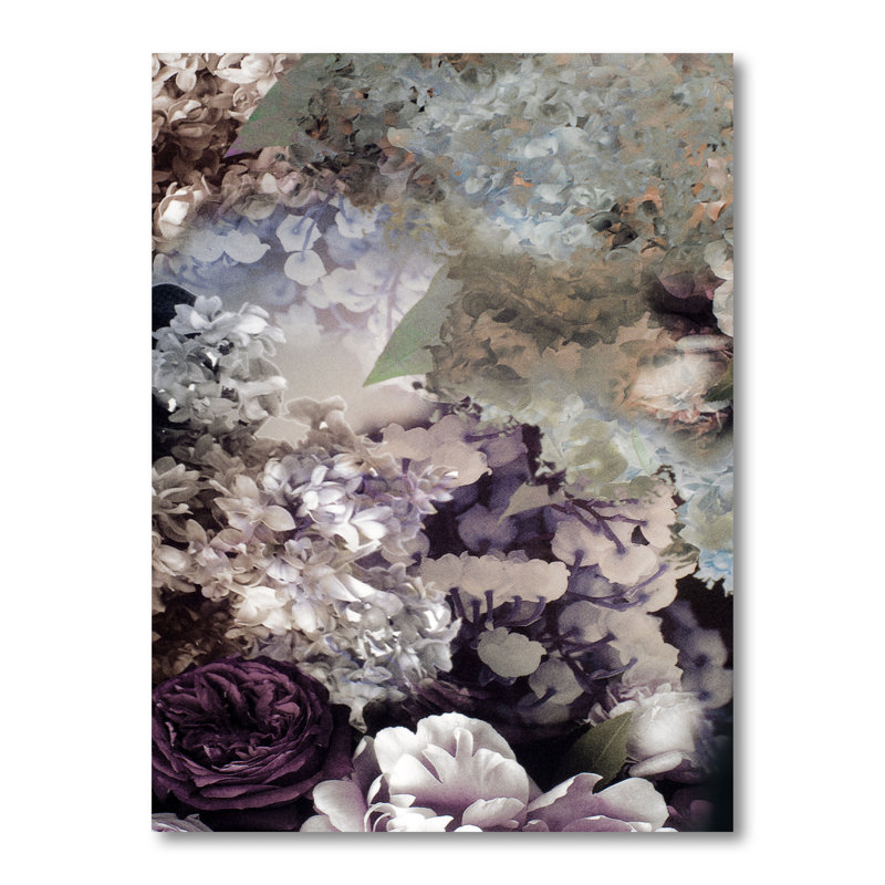 Tissu grung rose pâle en soie - reproduction sur toile, H 32 po x l 16 po, Toile tendue