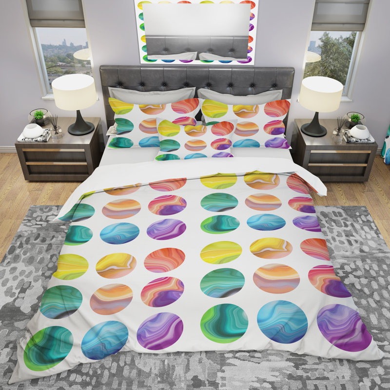 Ensemble de housse de couette moderne et contemporaine, Housse simple + 1 taie décorative