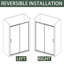 48.In W X 72.In H Single Sliding Shower Door With Clear Glass