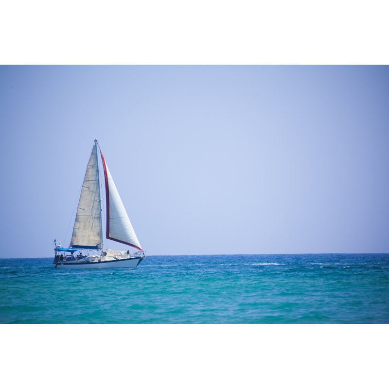 Yacht At Sea by -oqIpo- - Wrapped Canvas Print, 20cm H x 30cm W