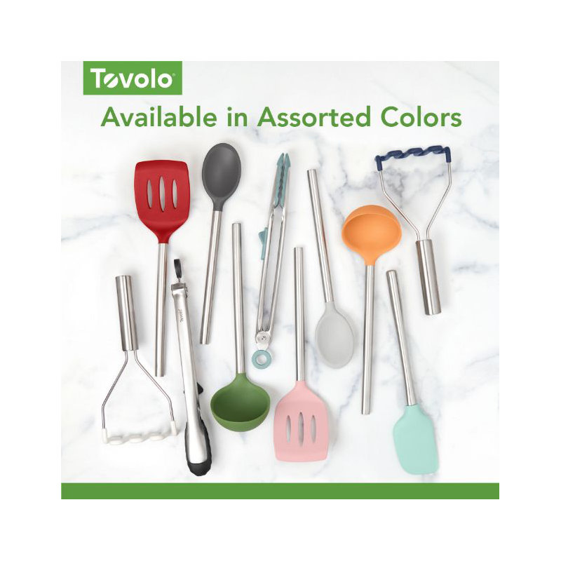Tovolo Silicone Slotted Turner SS Handle Pink Sorbet
